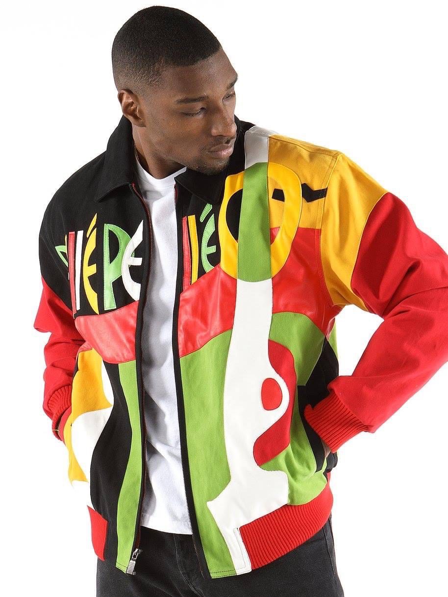 Pelle Pelle Picasso Plush Jacket | Yellow Red Black