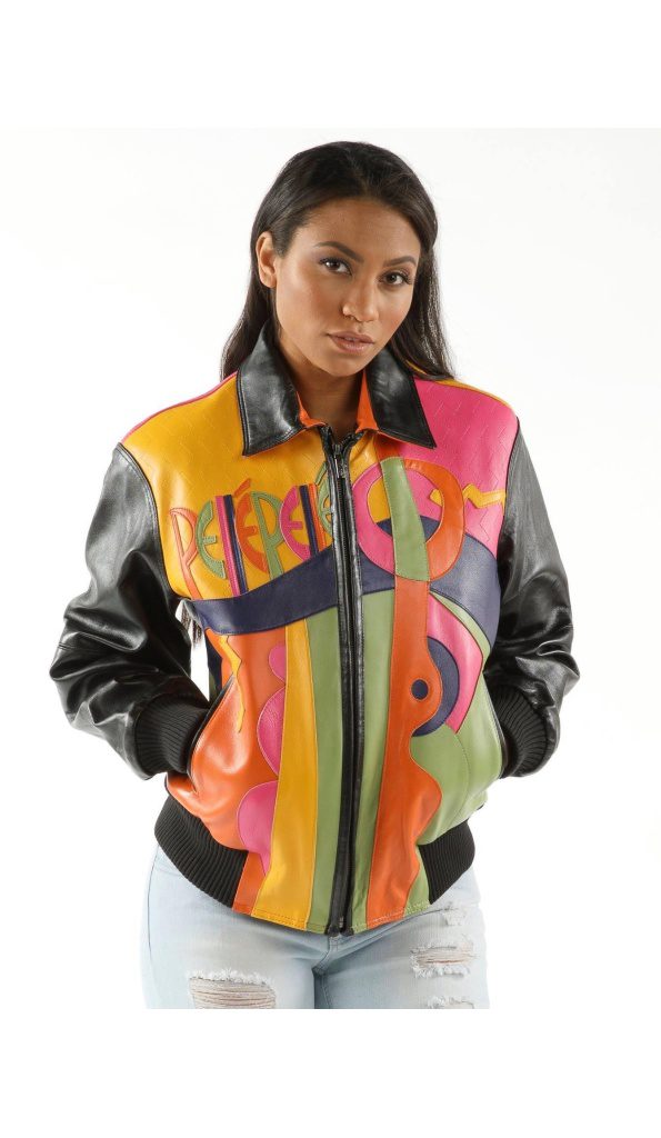 Pelle Pelle Picasso Plush Jacket | Yellow Pink Black