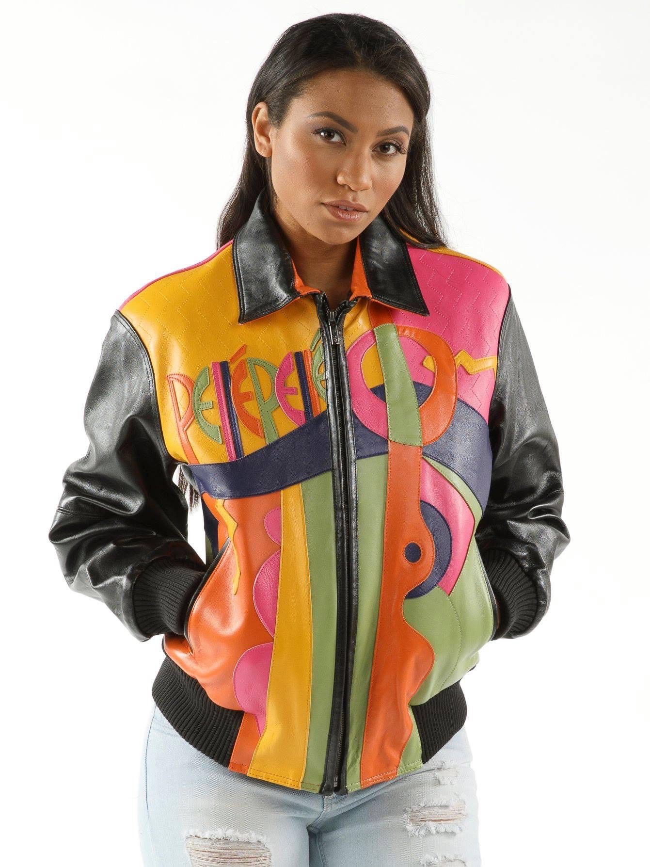 Pelle Pelle Picasso Plush Jacket | Yellow Pink Black