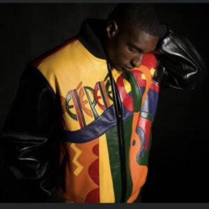 Pelle Pelle Picasso Plush Jacket | Yellow Black Orange view 2