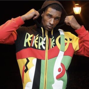 Pelle Pelle Picasso Plush Jacket | Black Red Yellow