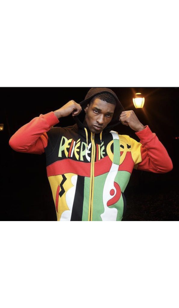 Pelle Pelle Picasso Plush Jacket | Black Red Yellow