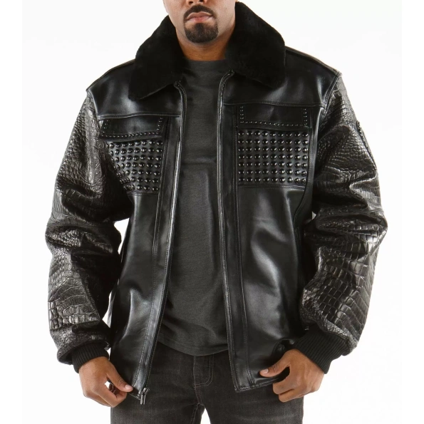 pelle pelle,pelle pelle black studded jacket ,pelle pelle store,pelle pelle leather jacket,black leather jackets,leather jacket,pelle pelle