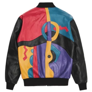 Pelle Pelle Picasso Red Blue Black Jacket | Plush Jacket view 5