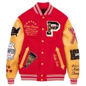 Pelle Pelle Red Varsity Jacket | pelle Pelle Store