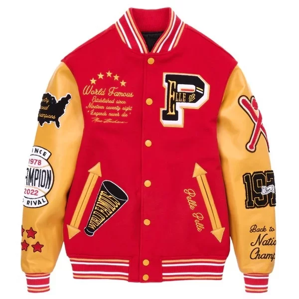 Pelle Pelle Red Varsity Jacket | pelle Pelle Store