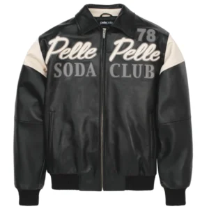 Pelle Pelle Soda Club Plush Black Jacket | pelle Pelle Store view 2