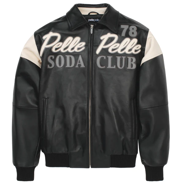 Pelle Pelle Soda Club Plush Black Jacket | pelle Pelle Store view 2