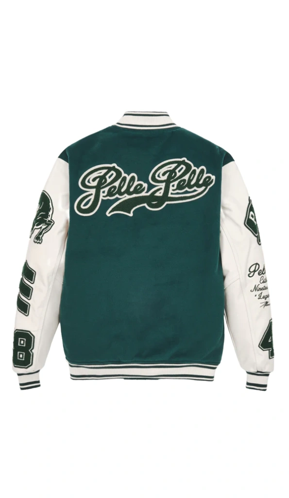 Pelle Pelle Varsity Green And White Jacket
