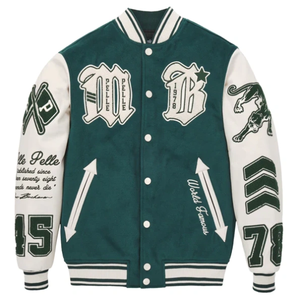 pelle pelle, pelle pelle varsity green and white jacket,pelle pelle store,pelle pelle leather jacket,black leather jackets,leather jacket,pelle pelle