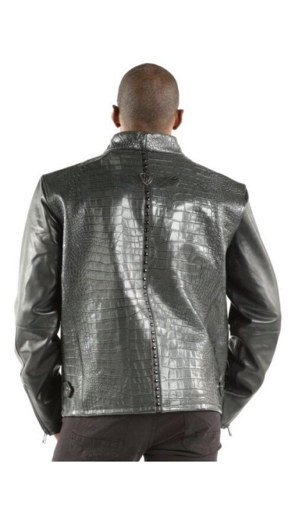 Pelle Pelle China Collar Biker Black Jacket