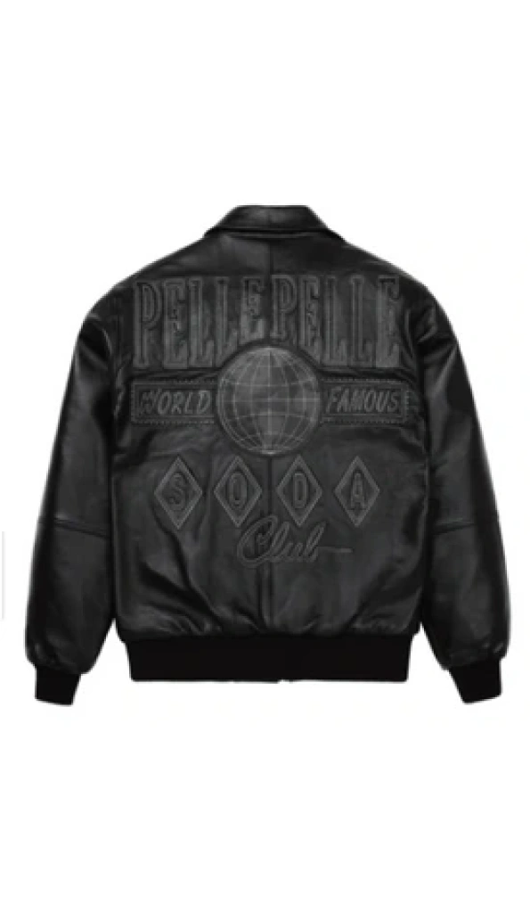 Pelle Pelle Famous Soda Club Plush Jacket | Black Jacket