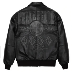 Pelle Pelle Famous Soda Club Plush Jacket | Black Jacket view 2