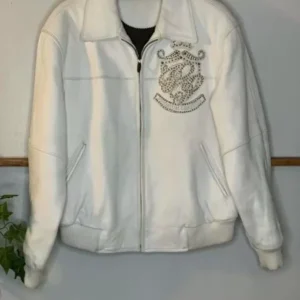 Pelle Pelle White Stud Marc Buchanan Leather Jacket view 2