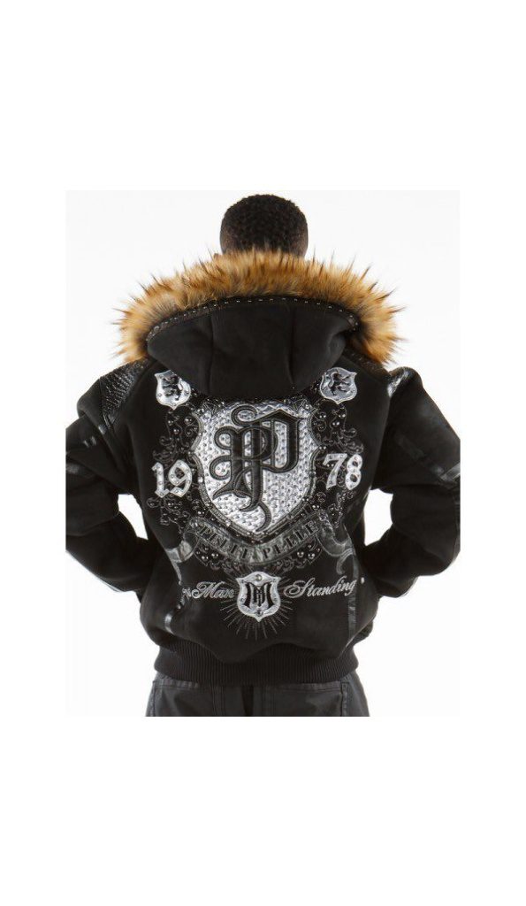 Black Fur Hood Legendary Jacket Pelle Pelle Store