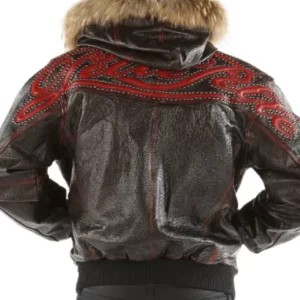 Pelle Pelle Hooded Script Leather Jacket