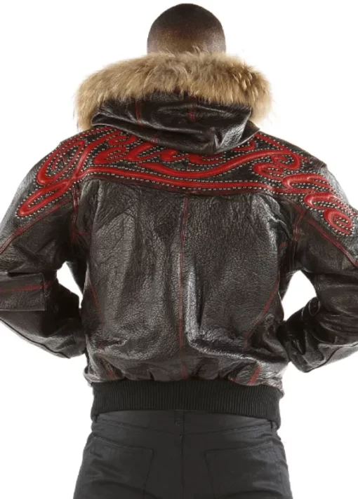 Pelle Pelle Hooded Script Leather Jacket