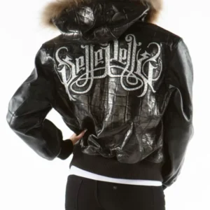 Pelle Pelle Black Hood Leather Jacket