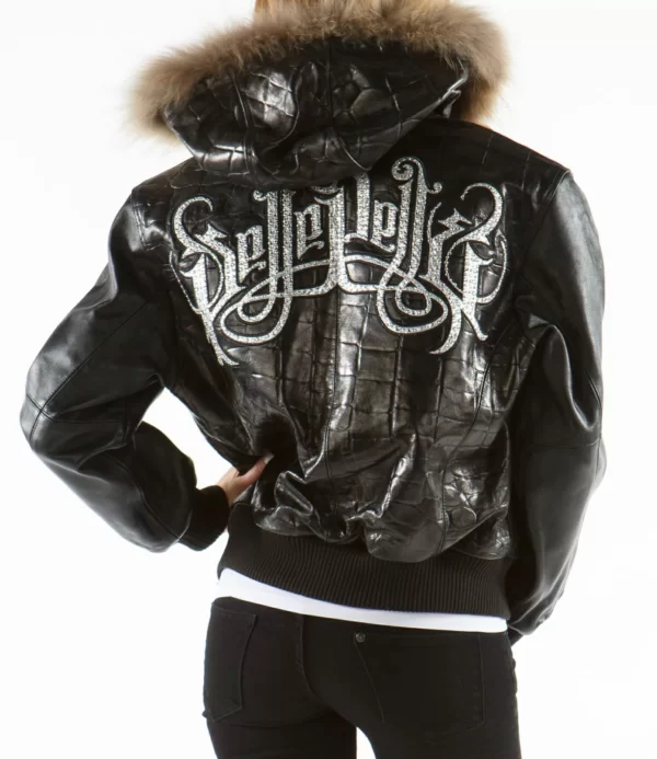 Pelle Pelle Black Hood Leather Jacket