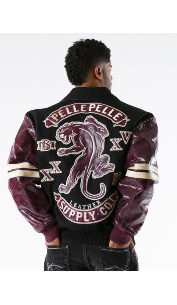 Pelle Pelle Supply Co. Wool Black Plum Jacket