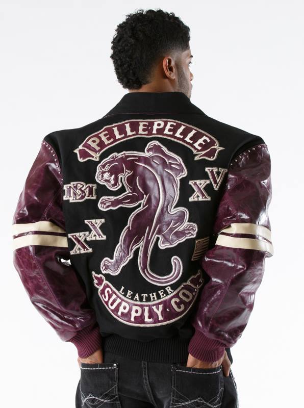 Pelle Pelle Supply Co. Wool Black Plum Jacket
