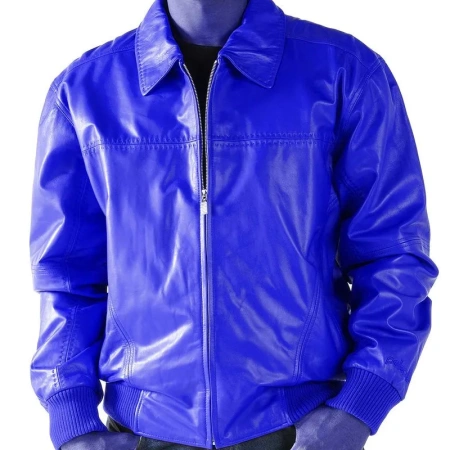 pelle pelle stitch blue leather jacket, pelle pelle store, pelle pelle jacket, blue leather jacket