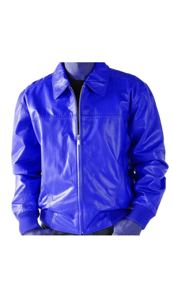 Pelle Pelle Stitch Blue Leather Jacket