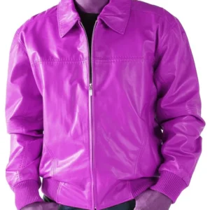 Pelle Pelle Stitch Purple Leather Jacket