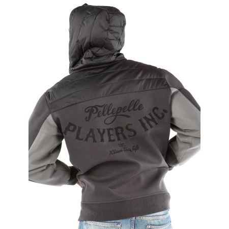 pelle pelle players inc. black hoodie, pelle pelle store, pelle pelle jacket, black wool jacket