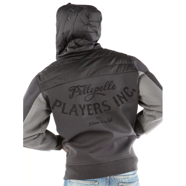 pelle pelle players inc. black hoodie, pelle pelle store, pelle pelle jacket, black wool jacket