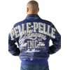 pelle pelle players blue leather jacket , pelle pelle store, pelle pelle jacket, blue leather jacket