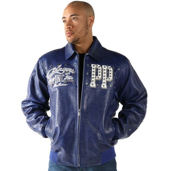 pelle pelle players blue leather jacket , pelle pelle store, pelle pelle jacket, blue leather jacket