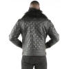 pelle pelle quilted black biker jacket, pelle pelle store, pelle pelle jacket, black leather jacket