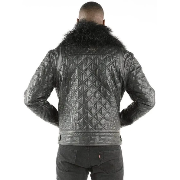 pelle pelle quilted black biker jacket, pelle pelle store, pelle pelle jacket, black leather jacket