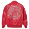 pelle pelle red american legend plush jacket, pelle pelle store, pelle pelle jacket, red leather jacket