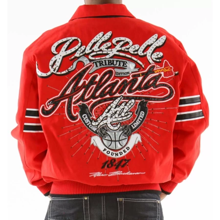 pelle pelle red tribute special cut jacket, pelle pelle store, pelle pelle jacket, red wool jacket