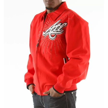 pelle pelle red tribute special cut jacket, pelle pelle store, pelle pelle jacket, red wool jacket