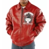 pelle pelle red studded leather jacket, pelle pelle store, pelle pelle jacket, red leather jacket