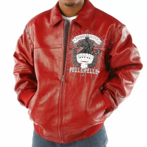 Pelle Pelle Red Studded Leather Jacket view 2
