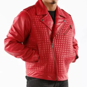 Pelle Pelle Red Biker Leather Jacket