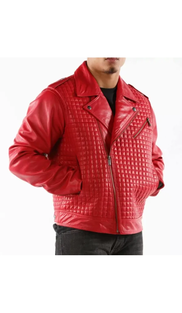 Pelle Pelle Red Biker Leather Jacket