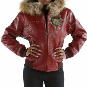 Pelle Pelle Red Hooded Studded Jacket view 2