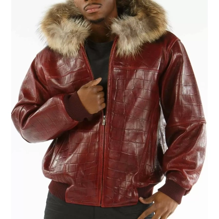 pelle pelle red leather studded jacket, pelle pelle store, pelle pelle jacket, red leather jacket