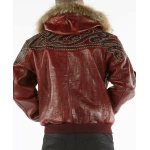 pelle pelle red leather studded jacket, pelle pelle store, pelle pelle jacket, red leather jacket