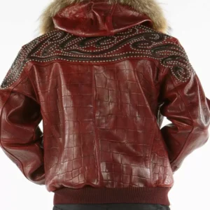 Pelle Pelle Red Leather Studded Jacket