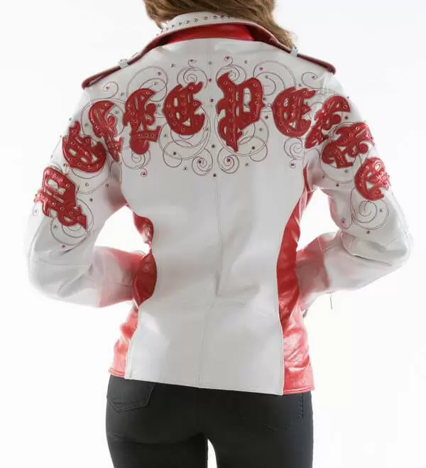 Pelle Pelle White Studded Leather Jacket
