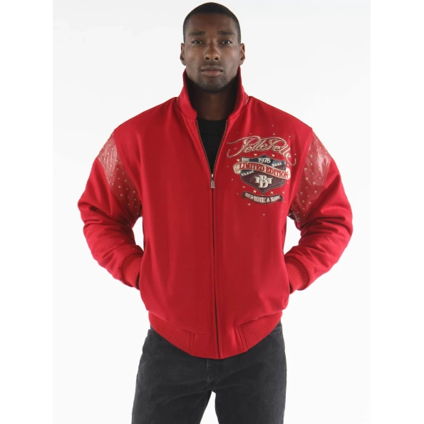 pelle pelle true red jacket, pelle pelle store, pelle pelle jacket, red wool jacket