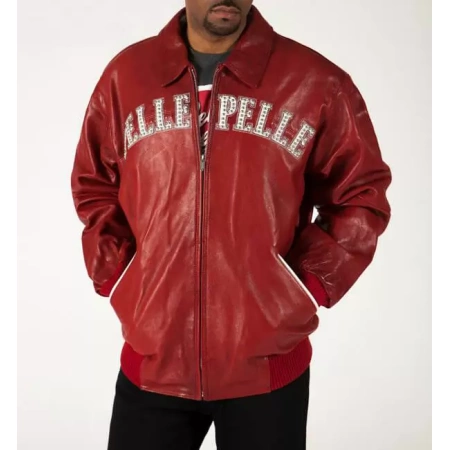 pelle pelle red worlds best studded jacket, pelle pelle store, pelle pelle jacket, red leather jacket