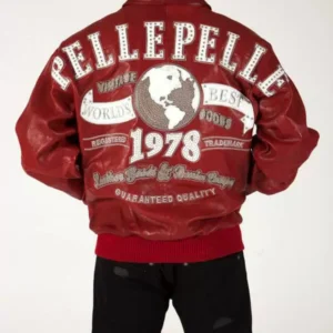 Pelle Pelle Red Worlds Best Studded Jacket
