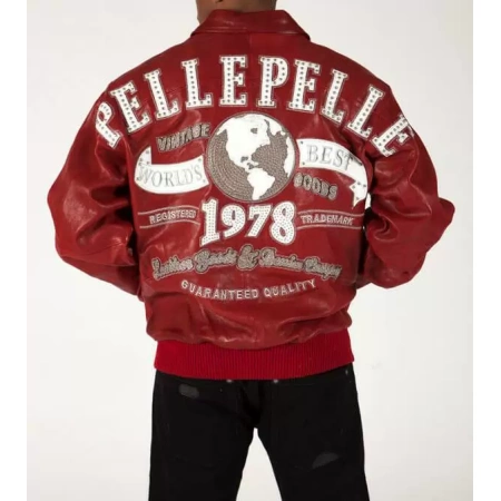 pelle pelle red worlds best studded jacket, pelle pelle store, pelle pelle jacket, red leather jacket